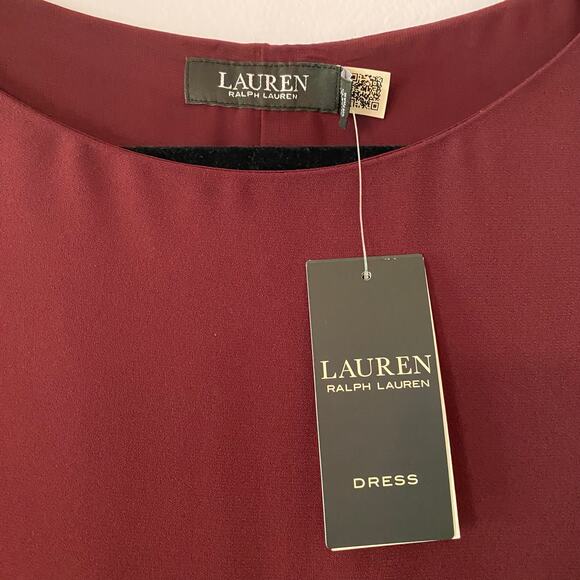 NWT Lauren Ralph Lauren Purple Cape Georgette Cocktail Dress Women's size 8 - Picture 3 of 10